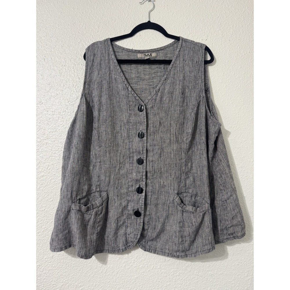 Flax Top Womens Linen Lagenlook Plus 2x Boho Summer Earthy